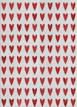 Machine Washable Transitional Cherry Red Rug, wshpat1694