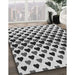Machine Washable Transitional Black Rug in a Family Room, wshpat1695gry