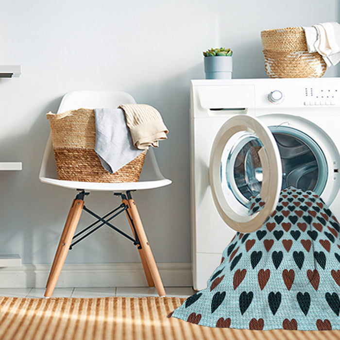 Machine Washable Transitional Black Rug in a Washing Machine, wshpat1695lblu
