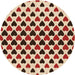 Square Machine Washable Transitional Deep Peach Orange Rug in a Living Room, wshpat1695org