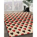 Machine Washable Transitional Deep Peach Orange Rug in a Family Room, wshpat1695org