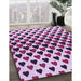 Machine Washable Transitional Blossom Pink Rug in a Family Room, wshpat1695pur