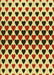 Machine Washable Transitional Tomato Red Rug, wshpat1695yw