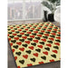 Machine Washable Transitional Tomato Red Rug in a Family Room, wshpat1695yw