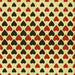 Round Machine Washable Transitional Tomato Red Rug, wshpat1695yw