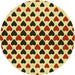 Square Machine Washable Transitional Tomato Red Rug in a Living Room, wshpat1695yw