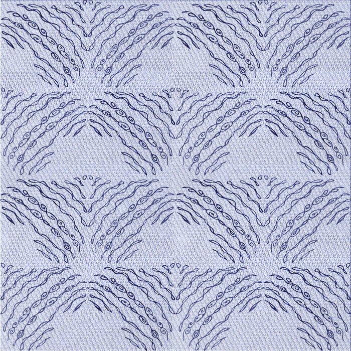 Round Machine Washable Transitional Lavender Blue Rug, wshpat1696blu