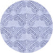 Square Machine Washable Transitional Lavender Blue Rug in a Living Room, wshpat1696blu