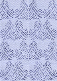 Machine Washable Transitional Lavender Blue Rug, wshpat1696blu