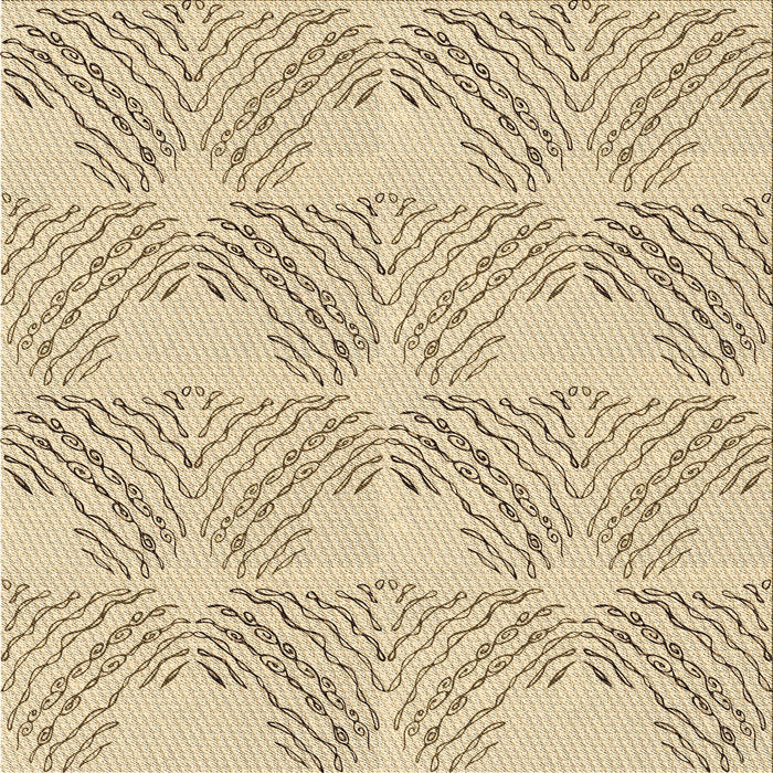 Round Machine Washable Transitional Golden Blonde Gold Rug, wshpat1696brn