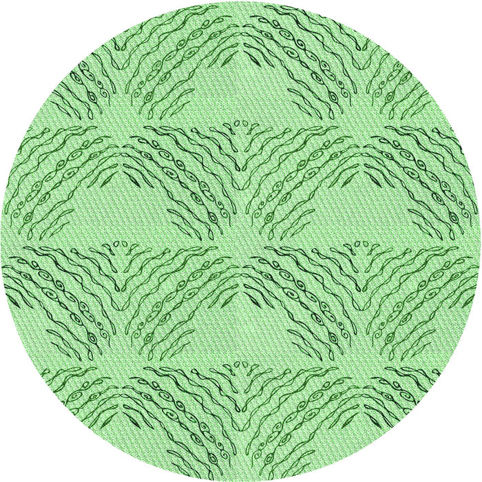 Square Machine Washable Transitional Light Green Rug in a Living Room, wshpat1696grn