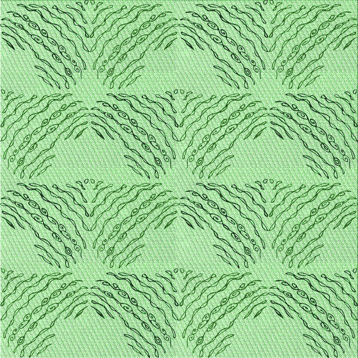 Round Machine Washable Transitional Light Green Rug, wshpat1696grn