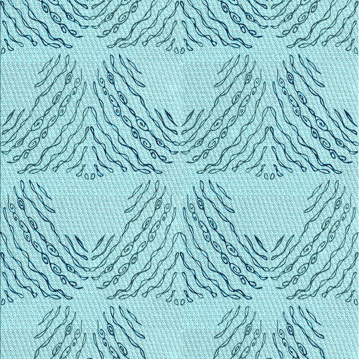 Machine Washable Transitional Blue Rug, wshpat1696lblu