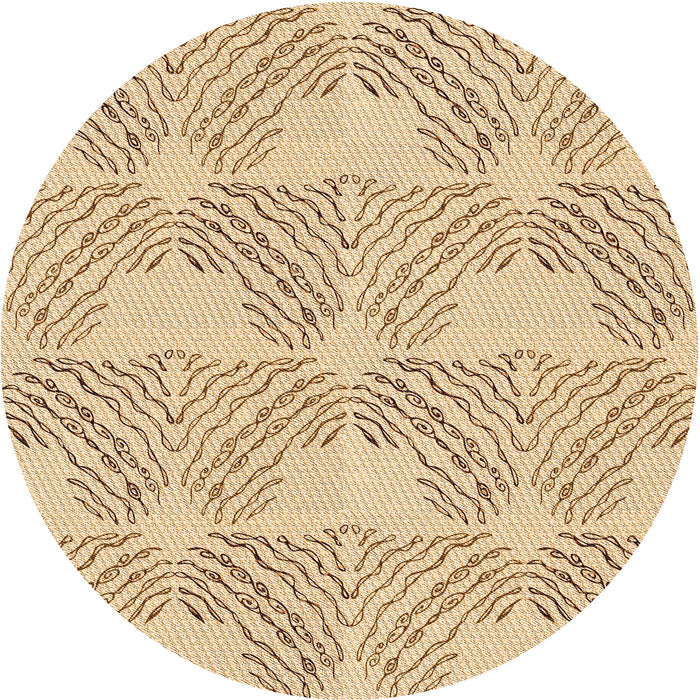 Square Machine Washable Transitional Khaki Gold Rug in a Living Room, wshpat1696org