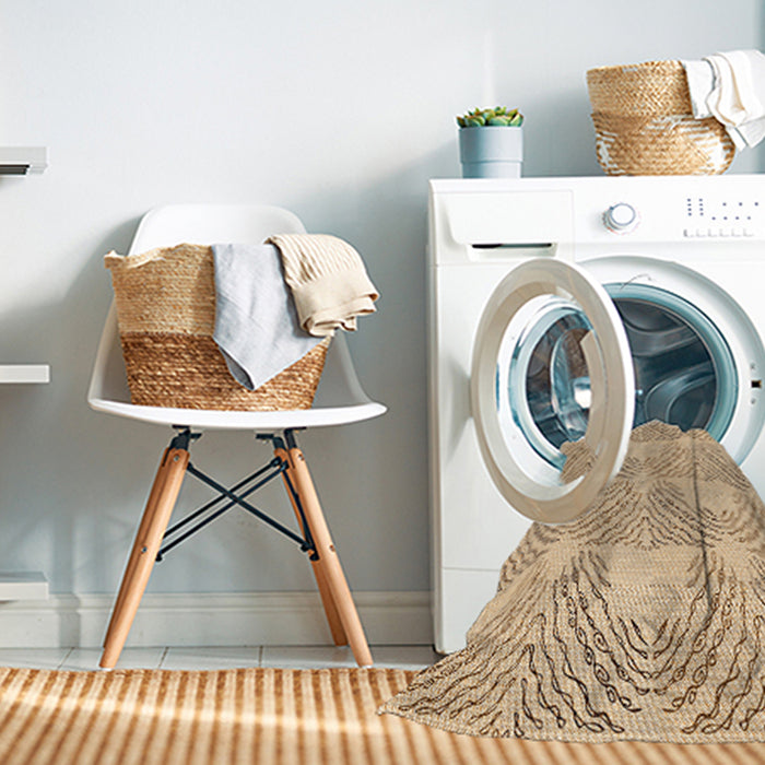 Machine Washable Transitional Khaki Gold Rug in a Washing Machine, wshpat1696org