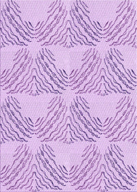 Machine Washable Transitional Purple Rug, wshpat1696pur