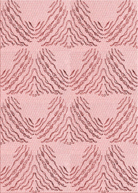 Machine Washable Transitional Light Red Pink Rug, wshpat1696rd