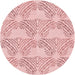 Square Machine Washable Transitional Light Red Pink Rug in a Living Room, wshpat1696rd
