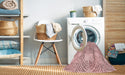 Machine Washable Transitional Light Red Pink Rug in a Washing Machine, wshpat1696rd