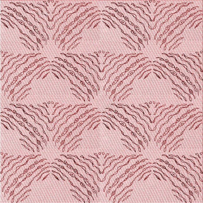 Round Machine Washable Transitional Light Red Pink Rug, wshpat1696rd