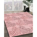 Machine Washable Transitional Light Red Pink Rug in a Family Room, wshpat1696rd