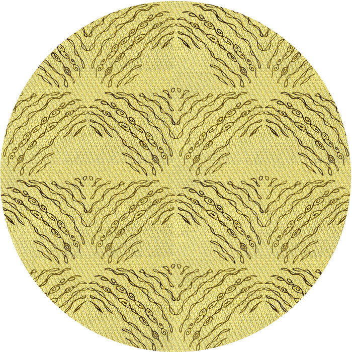 Square Machine Washable Transitional Caramel Brown Rug in a Living Room, wshpat1696yw