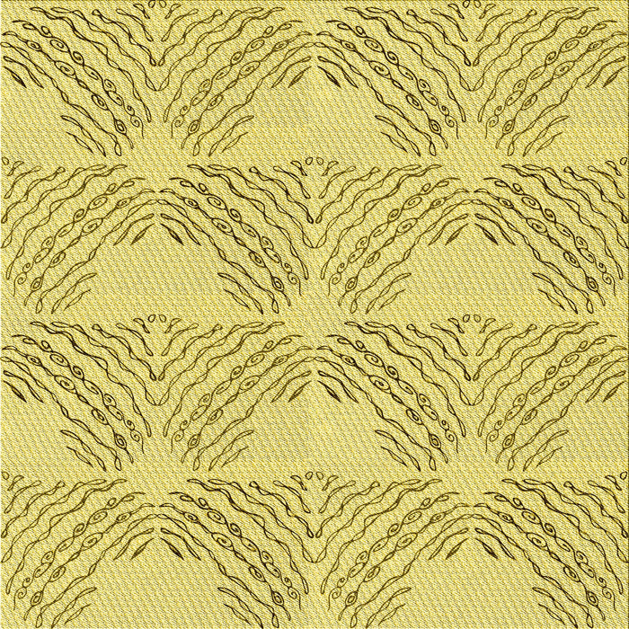 Round Machine Washable Transitional Caramel Brown Rug, wshpat1696yw