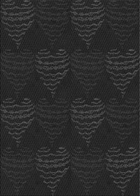 Machine Washable Transitional Black Rug, wshpat1697gry