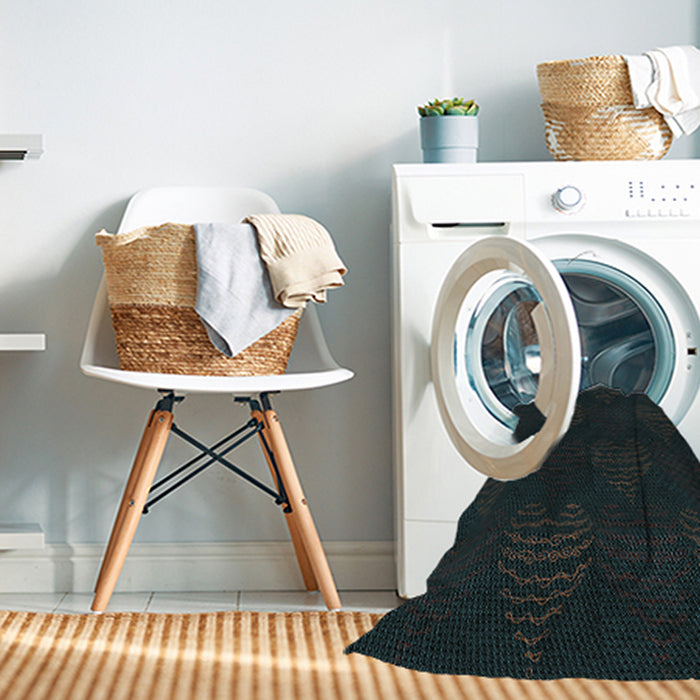 Machine Washable Transitional Black Rug in a Washing Machine, wshpat1697lblu