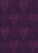 Machine Washable Transitional Dark Magenta Purple Rug, wshpat1697pur