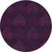 Square Machine Washable Transitional Dark Magenta Purple Rug in a Living Room, wshpat1697pur