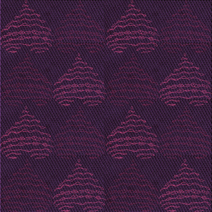 Round Machine Washable Transitional Dark Magenta Purple Rug, wshpat1697pur