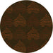 Square Machine Washable Transitional Dark Bronze Brown Rug in a Living Room, wshpat1697yw