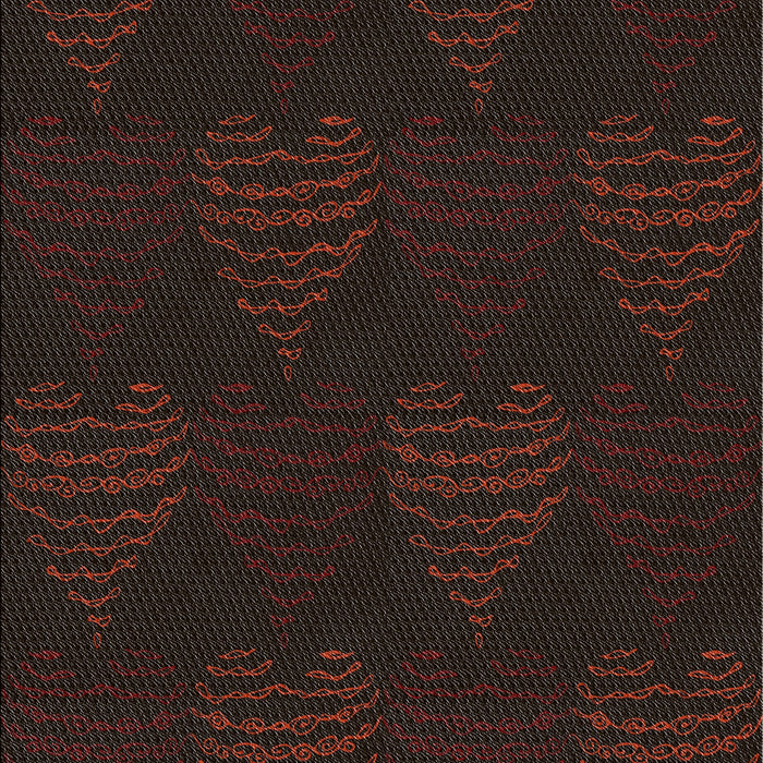 Patterned Black Brown Abstract Machine Washable Rug, wshpat1697
