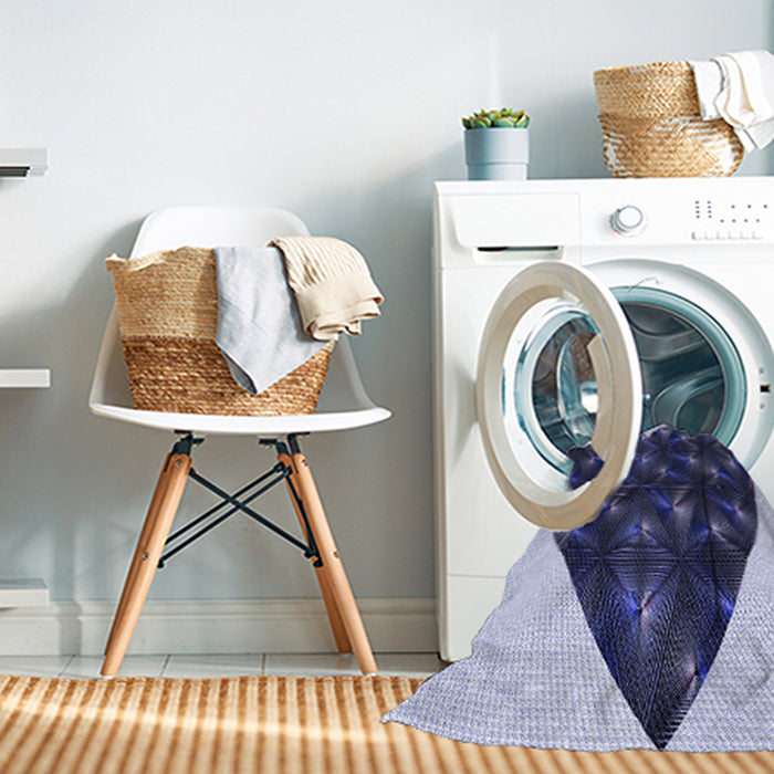 Machine Washable Transitional Jeans Blue Rug in a Washing Machine, wshpat1698blu