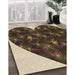 Machine Washable Transitional Night Red Rug in a Family Room, wshpat1698brn