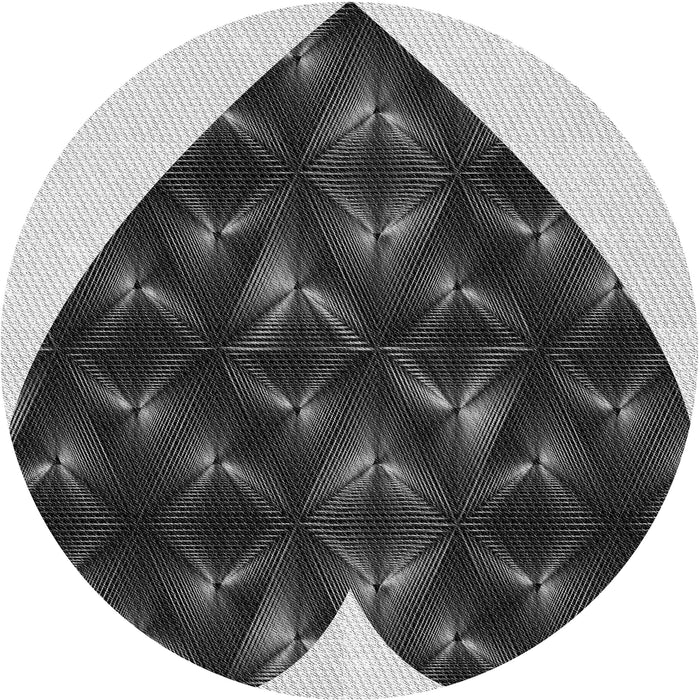 Square Machine Washable Transitional Charcoal Black Rug in a Living Room, wshpat1698gry