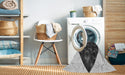 Machine Washable Transitional Charcoal Black Rug in a Washing Machine, wshpat1698gry