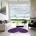 Machine Washable Transitional Purple Rug in a Kitchen, wshpat1698pur