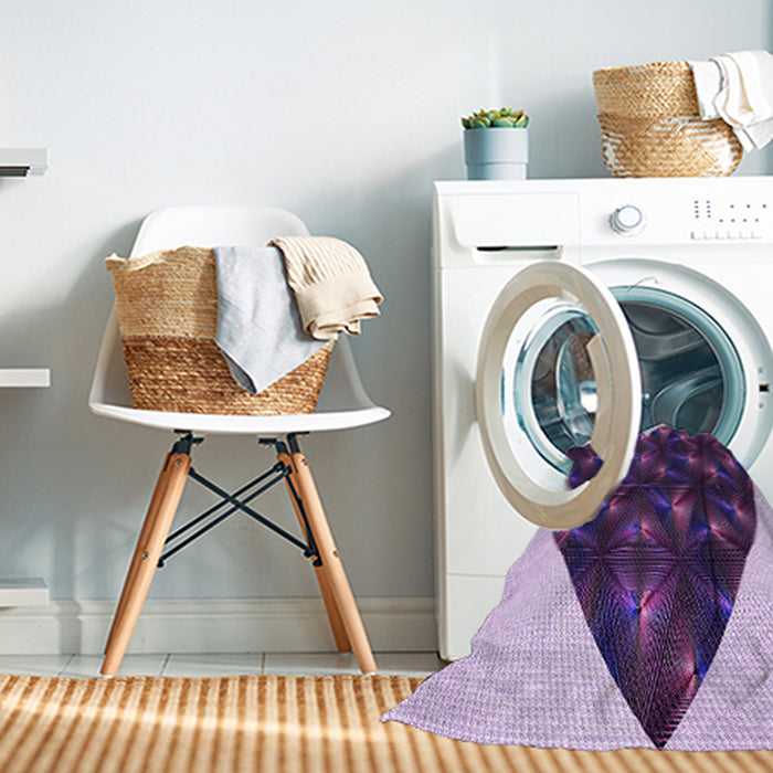 Machine Washable Transitional Purple Rug in a Washing Machine, wshpat1698pur