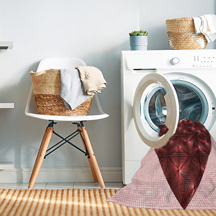 Machine Washable Transitional Light Coral Pink Rug in a Washing Machine, wshpat1698rd