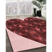 Machine Washable Transitional Light Coral Pink Rug in a Family Room, wshpat1698rd