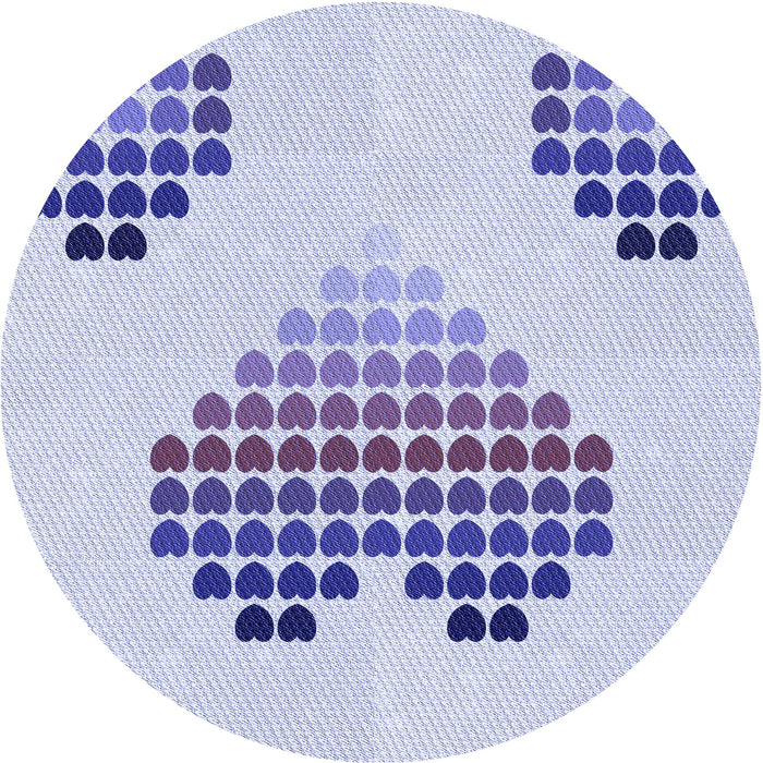 Square Patterned Blue Rug, pat1699blu