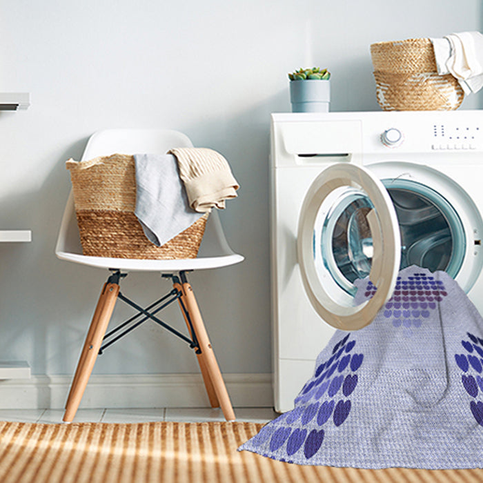 Machine Washable Transitional Blue Rug in a Washing Machine, wshpat1699blu