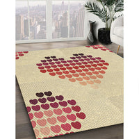 Patterned Khaki Gold Rug, pat1699brn