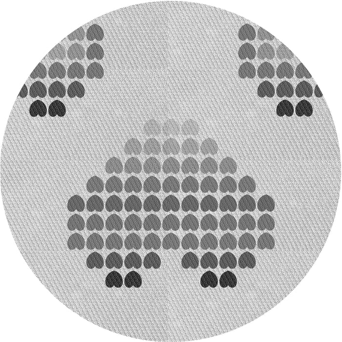 Square Patterned Gunmetal Gray Rug, pat1699gry