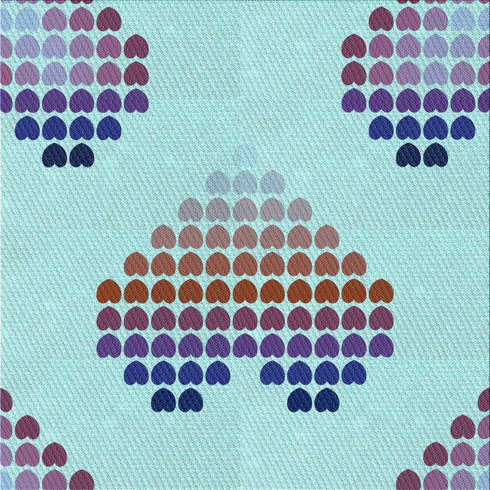 Round Machine Washable Transitional Slate Blue Grey Blue Rug, wshpat1699lblu