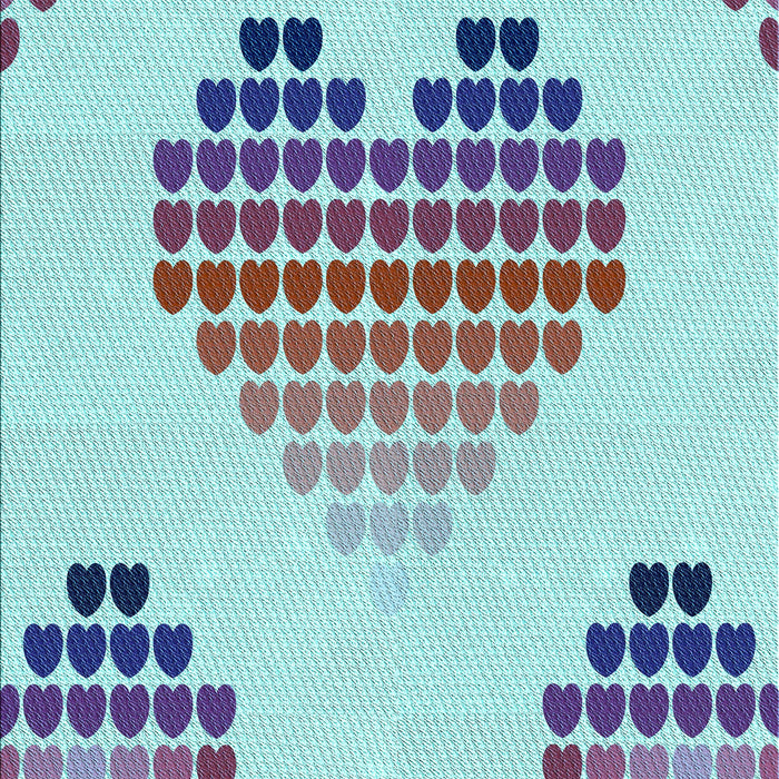 Patterned Slate Blue Grey Blue Rug, pat1699lblu