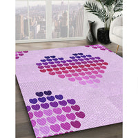 Patterned Blossom Pink Rug, pat1699pur