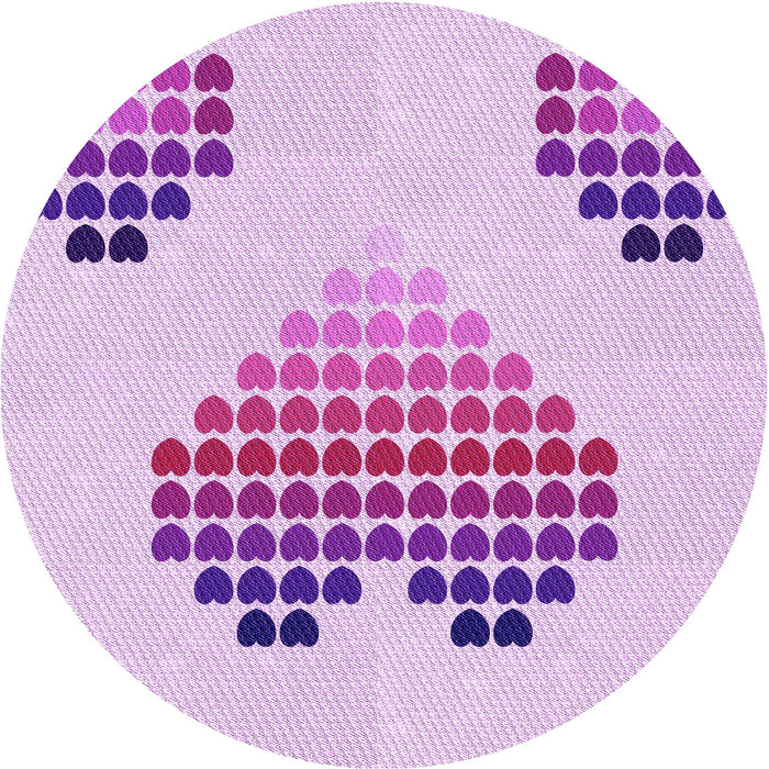 Square Patterned Blossom Pink Rug, pat1699pur